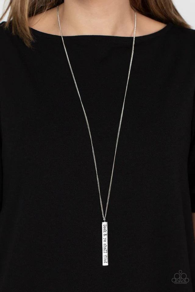 Paparazzi Necklace ~ Matt 7:7 - Silver