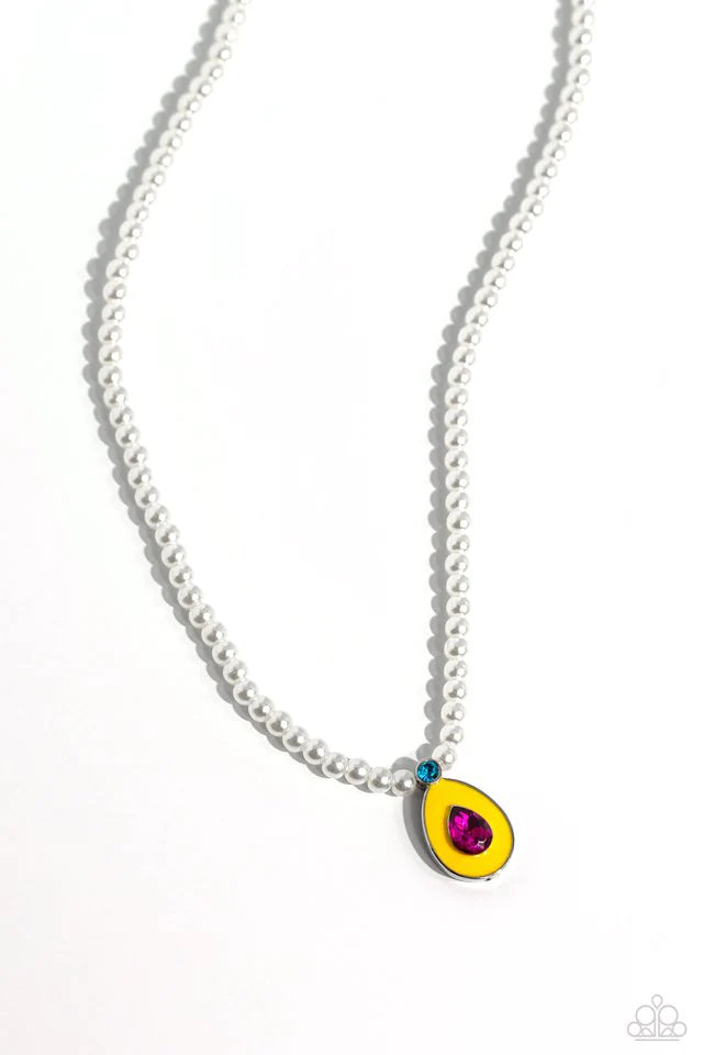 Golden Glow Pearl Drop Necklace