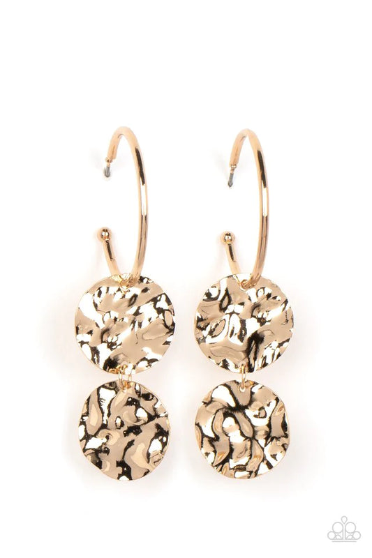 Paparazzi Earring ~ Sending Shock Waves - Gold