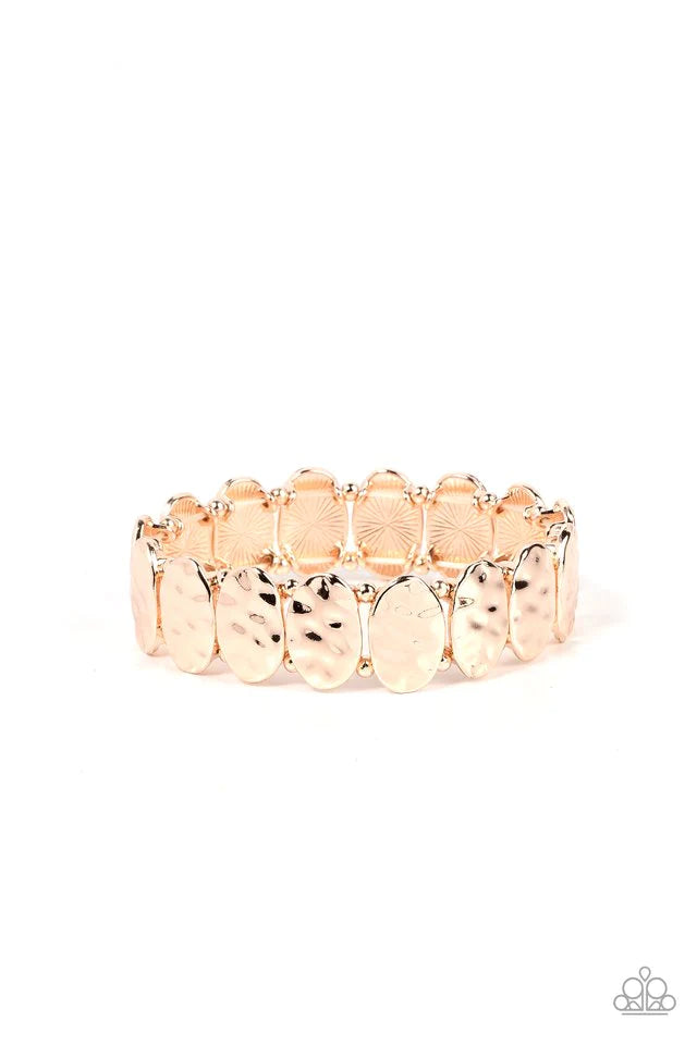 Paparazzi Bracelet ~ Trinket Trek - Rose Gold