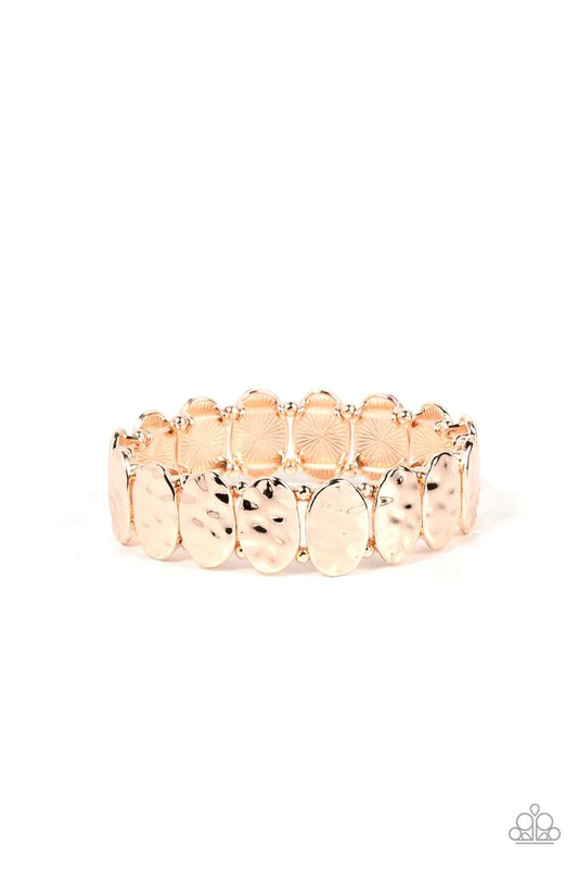 Paparazzi Bracelet ~ Trinket Trek - Rose Gold