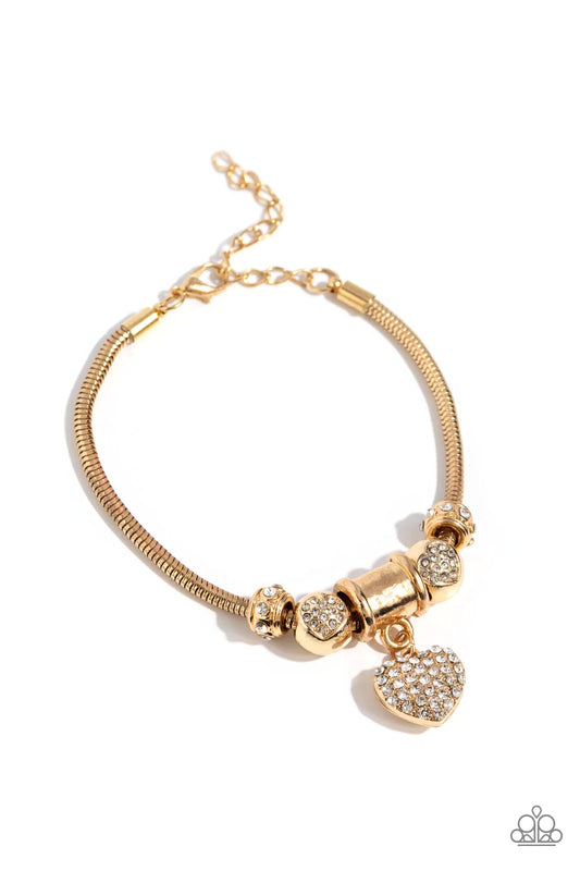Suitor Sequence - Gold - Paparazzi Bracelet