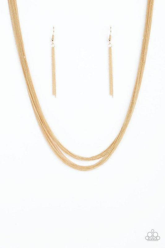 Paparazzi Necklace ~ Backstage Bravado - Gold