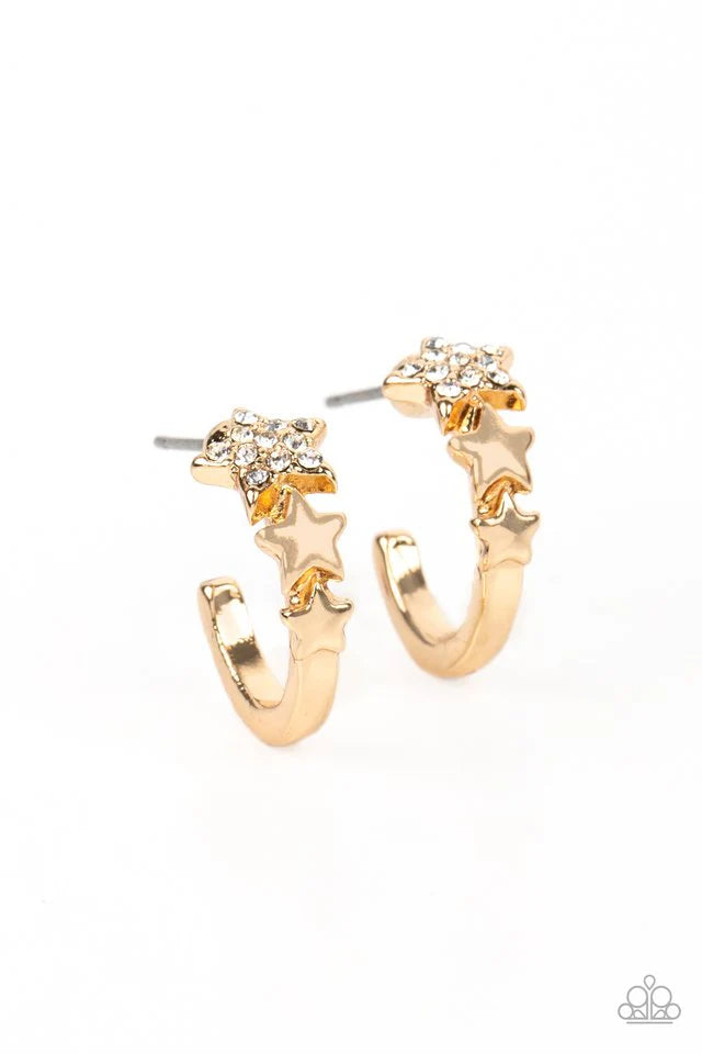 Paparazzi Earring ~ Starfish Showpiece - Gold