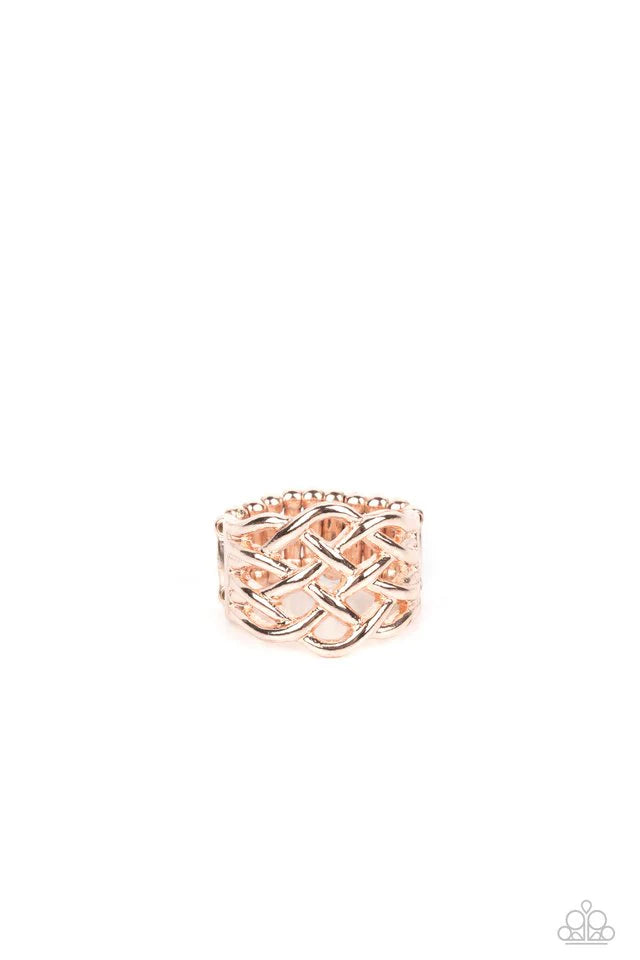 Paparazzi Ring ~ The One That KNOT Away - Rose Gold