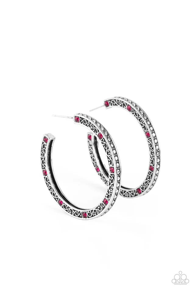 Paparazzi Earring ~ Richly Royal - Pink