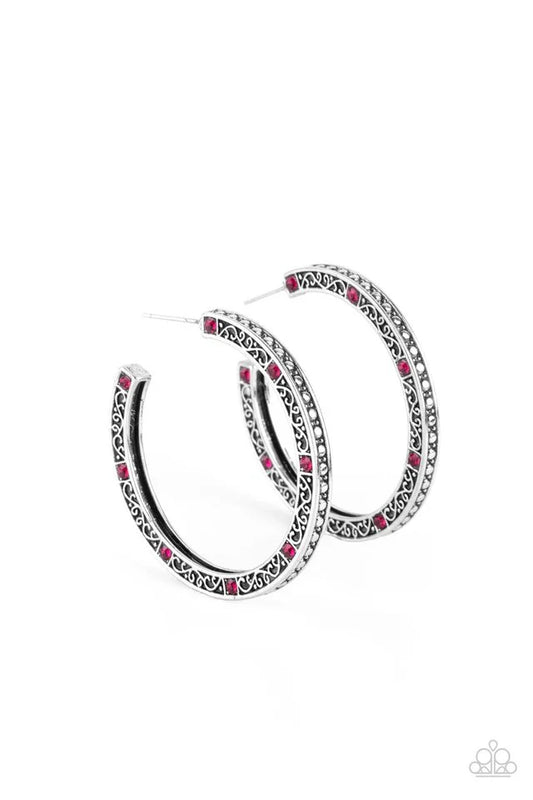 Paparazzi Earring ~ Richly Royal - Pink
