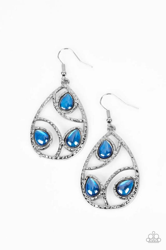 Paparazzi Earring ~ Send the BRIGHT Message - Blue