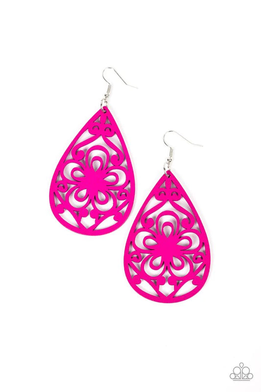 Paparazzi Earring ~ Marine Eden - Pink