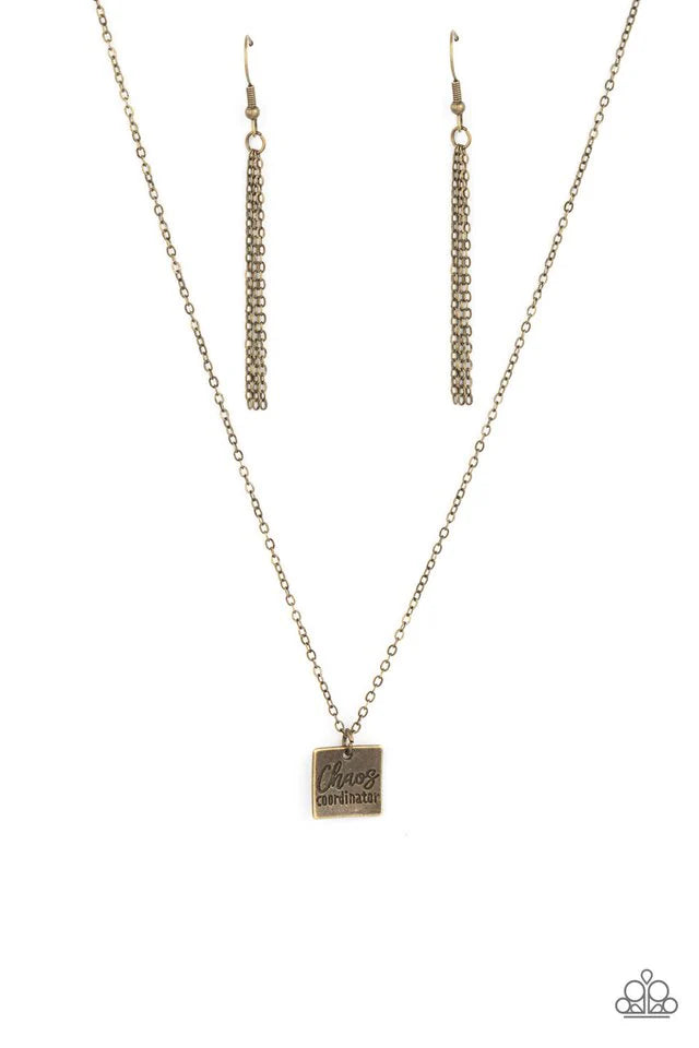Paparazzi Necklace ~ Chaos Coordinator - Brass
