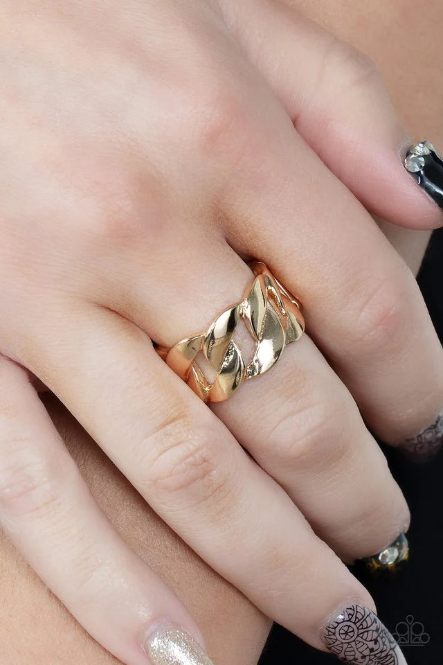 Paparazzi Ring ~ Industrial Insider - Gold