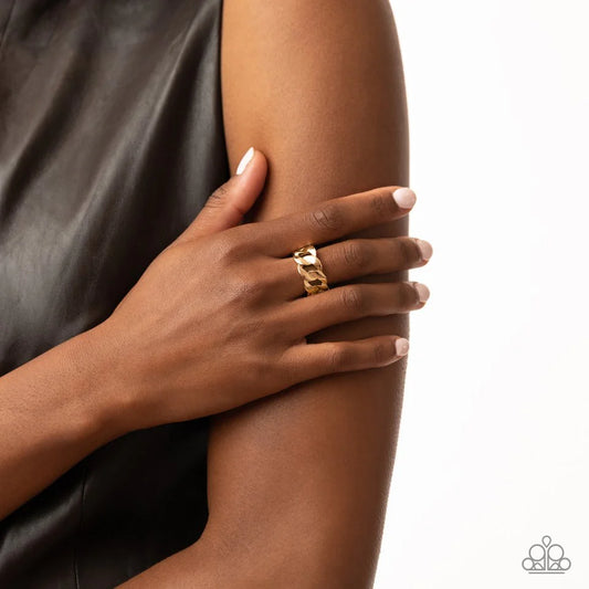 Paparazzi Ring ~ Industrial Insider - Gold