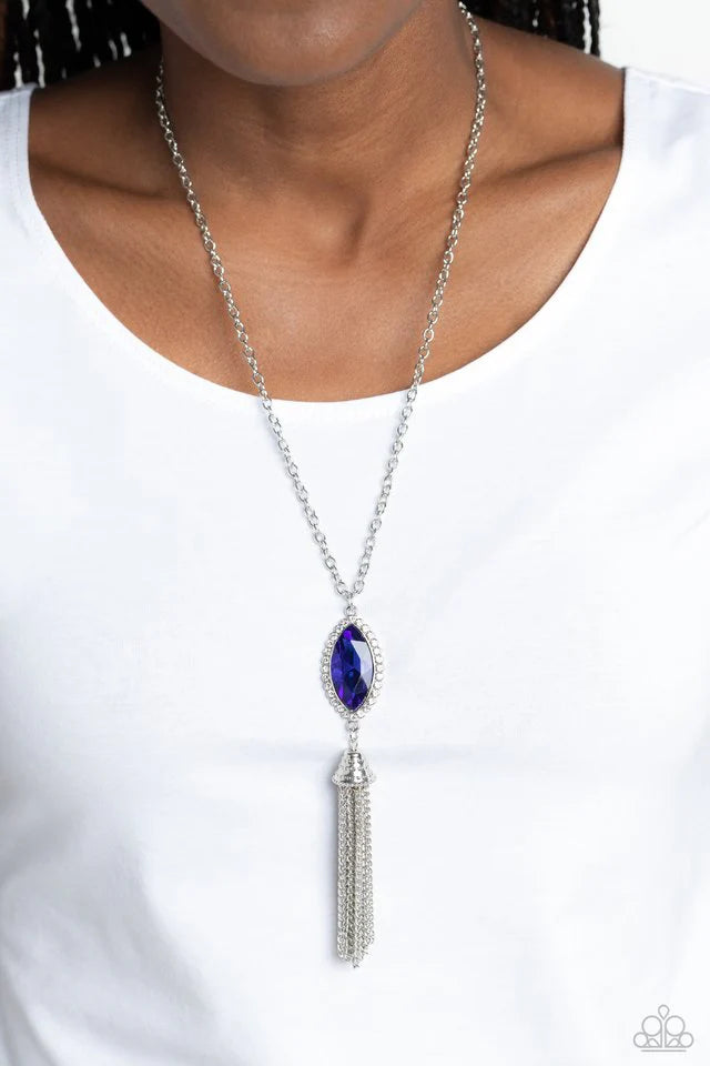 Paparazzi Necklace ~ Tassel Tabloid - Blue