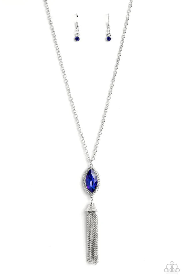 Paparazzi Necklace ~ Tassel Tabloid - Blue