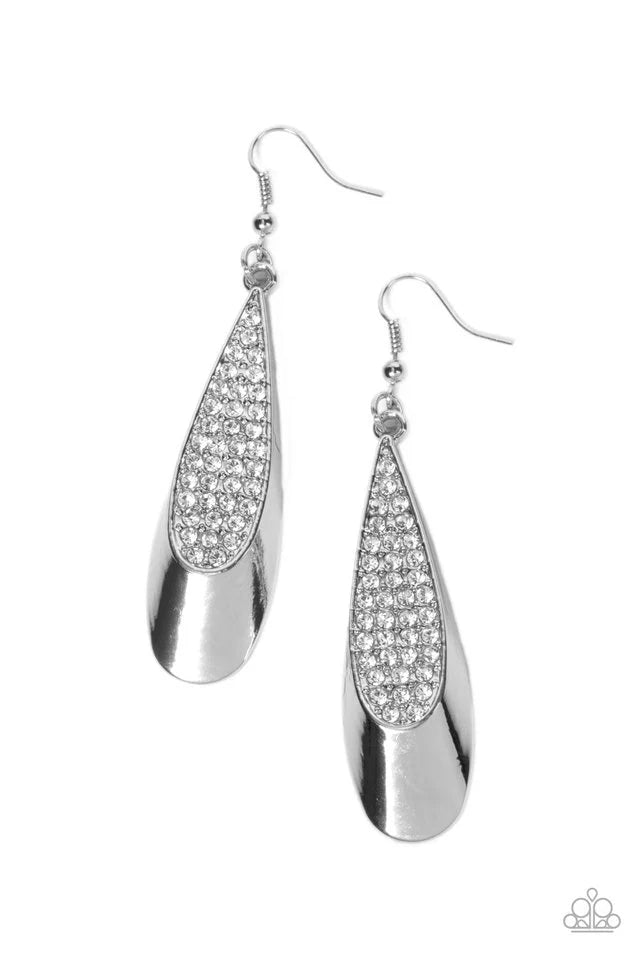 Paparazzi Earring ~ Prismatically Persuasive - White