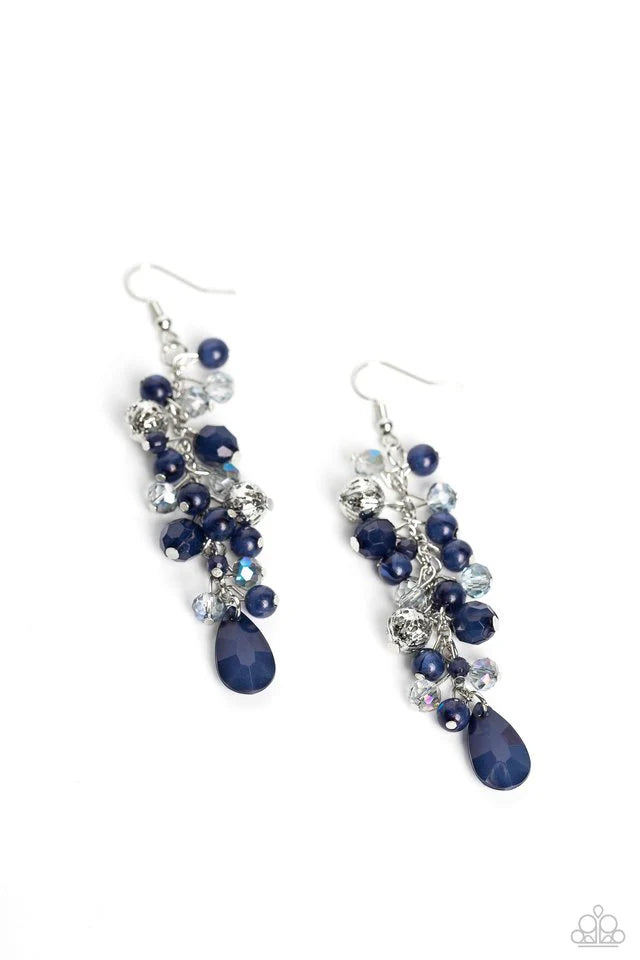 Paparazzi Earring ~ Cheeky Cascade - Blue