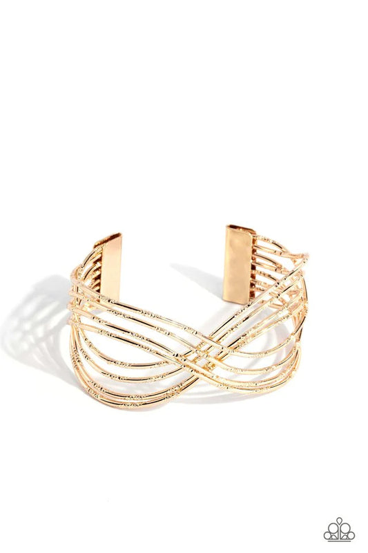 Paparazzi Bracelet ~ WIRE Away - Gold