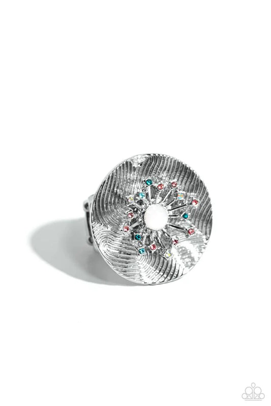 Paparazzi Ring ~ Seriously SUNBURST - White