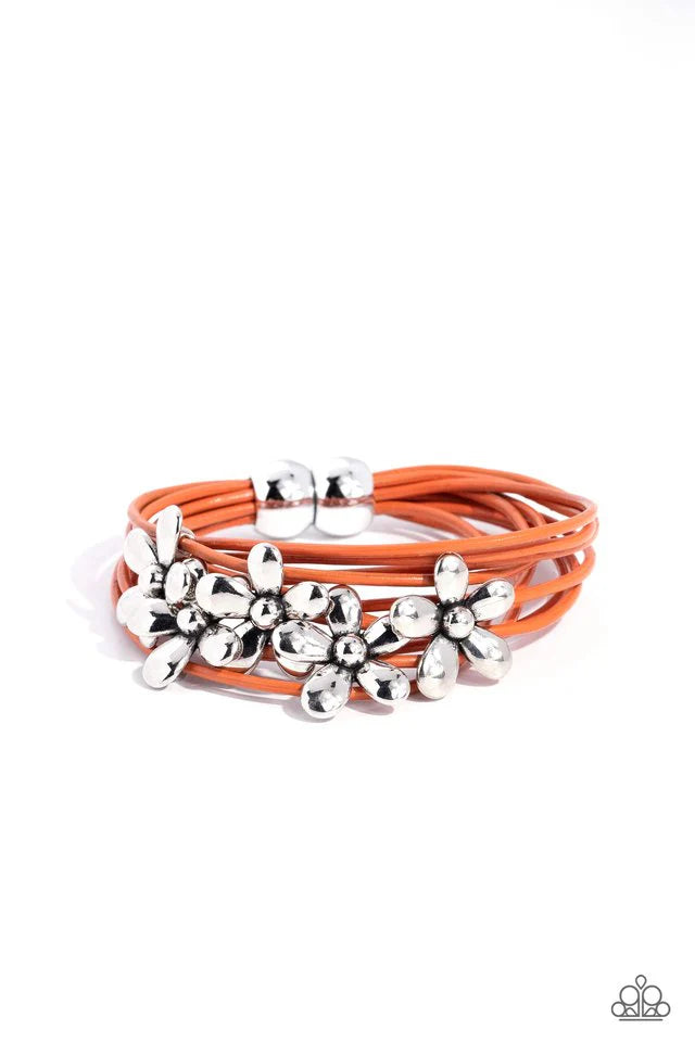 Paparazzi Bracelet ~ Here Comes the BLOOM - Orange