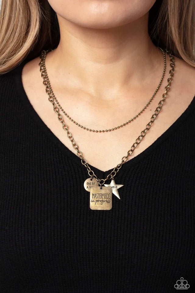 Paparazzi Necklace ~ Masterpiece in Progress - Brass