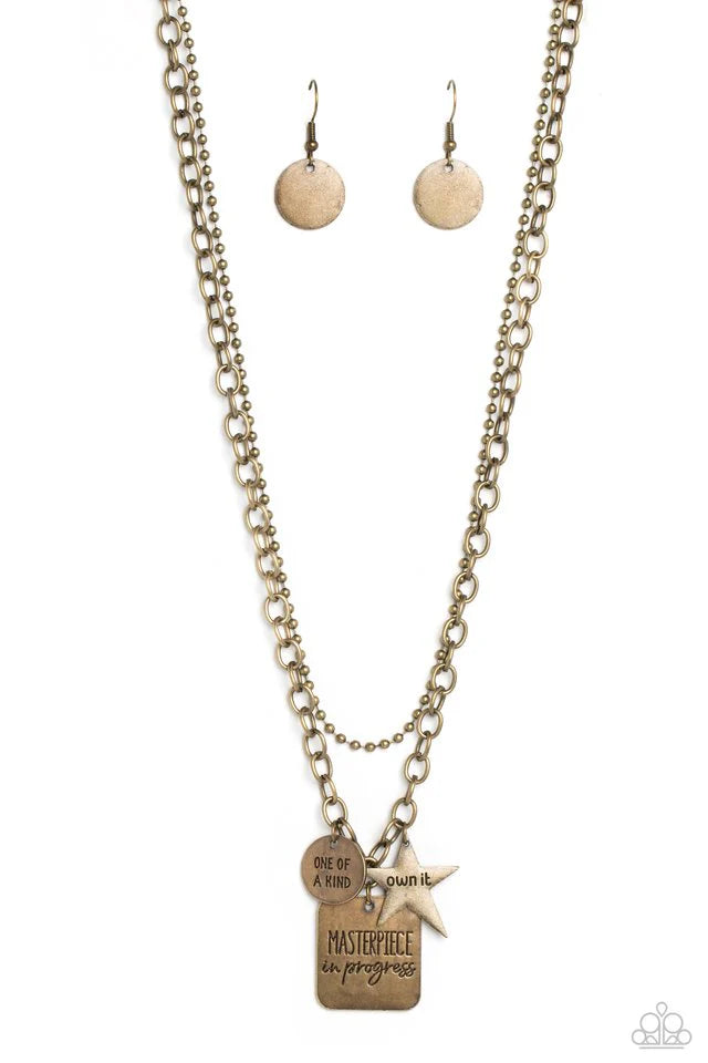 Paparazzi Necklace ~ Masterpiece in Progress - Brass
