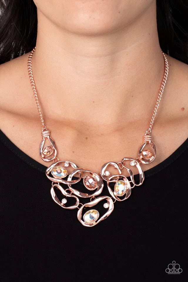 Paparazzi Necklace ~ Warp Speed - Copper