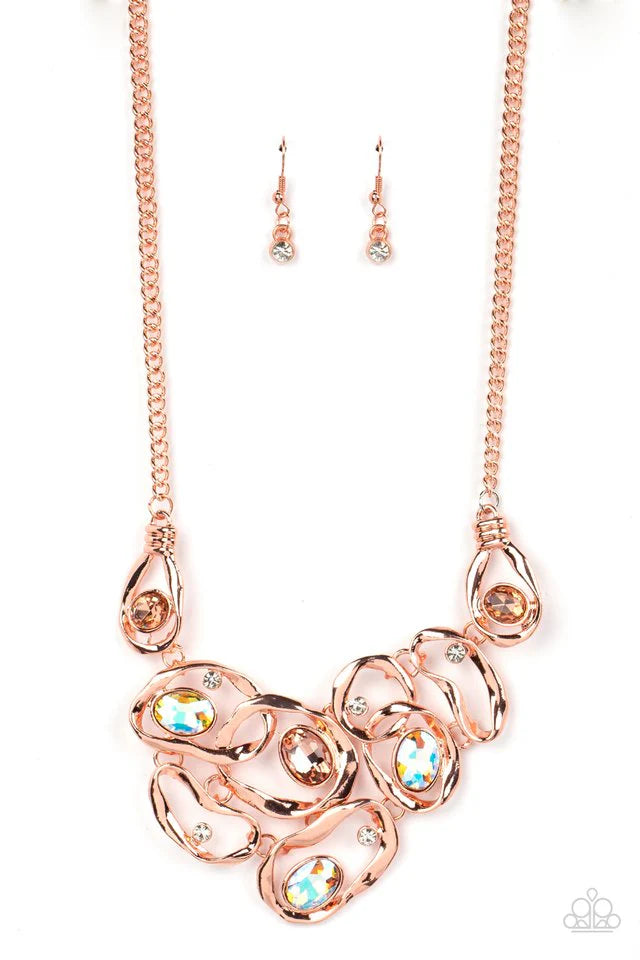 Paparazzi Necklace ~ Warp Speed - Copper