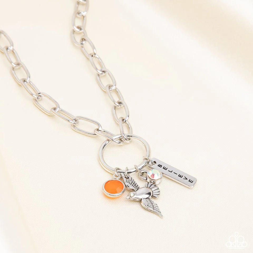 Paparazzi Necklace ~ Inspired Songbird - Orange
