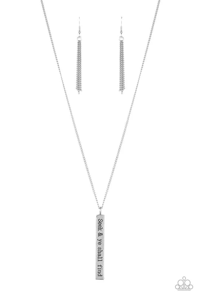 Paparazzi Necklace ~ Matt 7:7 - Silver