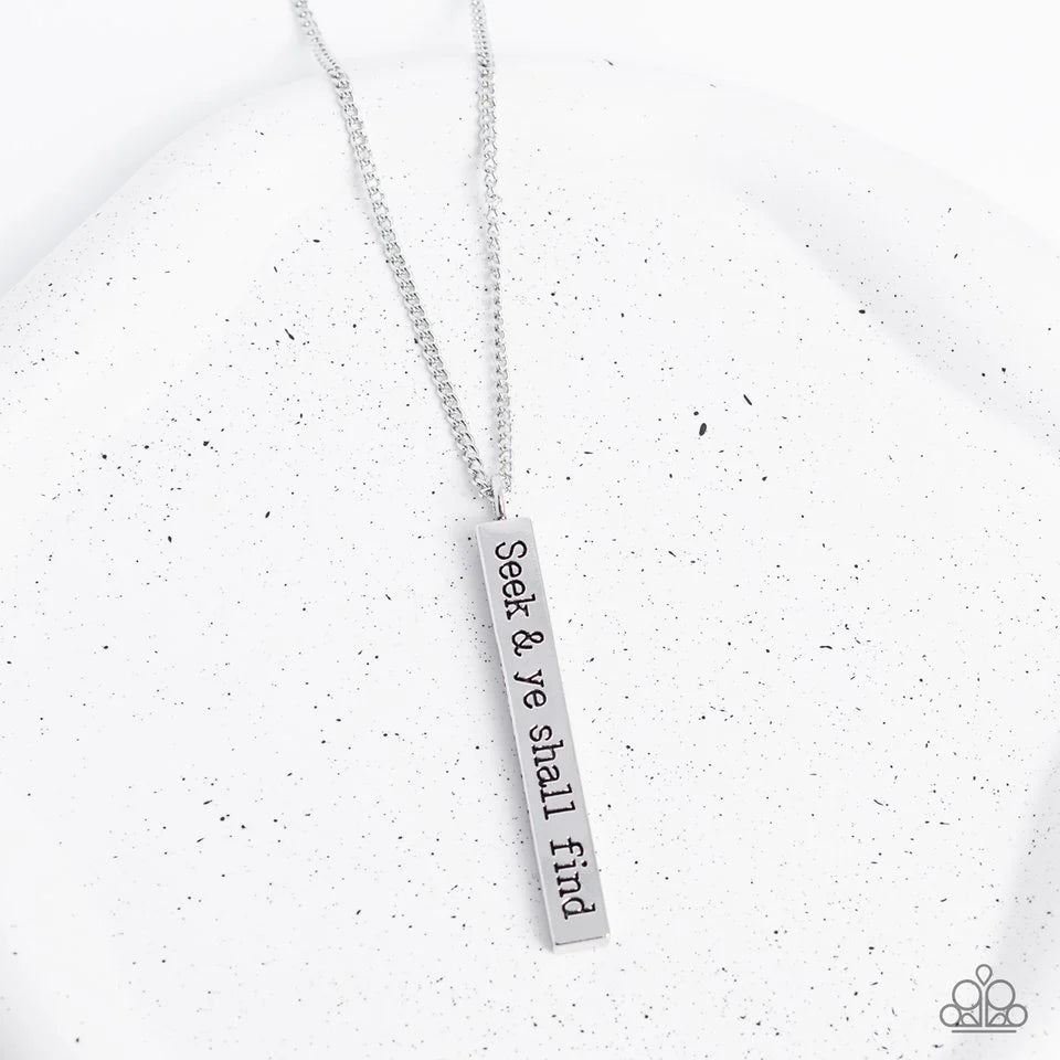 Paparazzi Necklace ~ Matt 7:7 - Silver