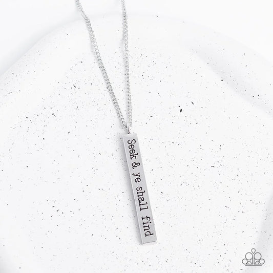 Paparazzi Necklace ~ Matt 7:7 - Silver