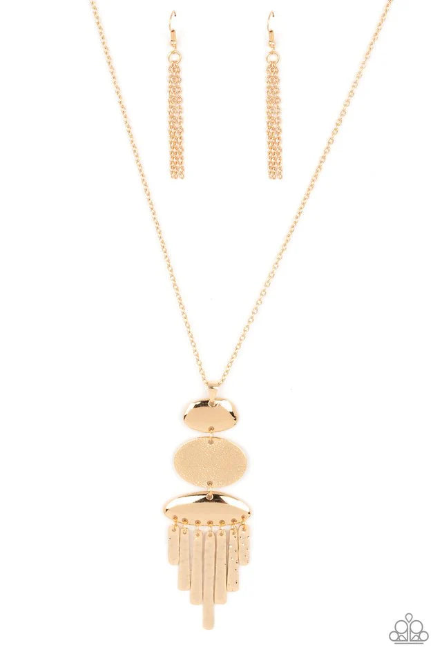 Paparazzi Necklace ~ After the ARTIFACT - Gold
