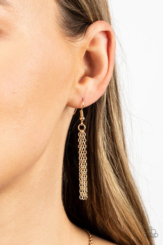 Paparazzi Necklace ~ After the ARTIFACT - Gold
