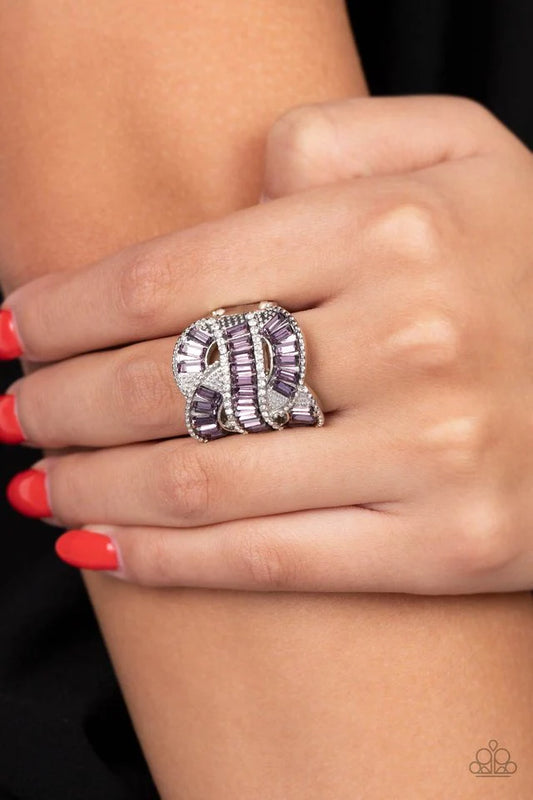 Paparazzi Ring ~ Six-Figure Flex - Purple