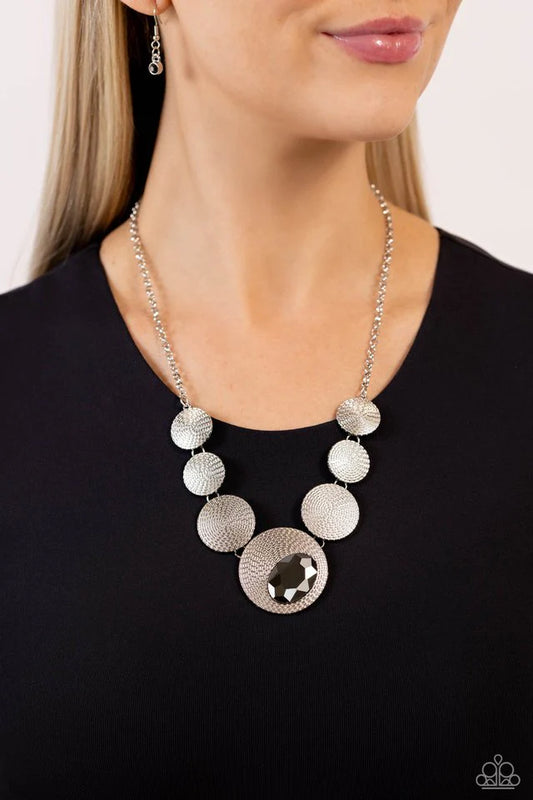 Paparazzi Necklace ~ EDGY or Not - Silver