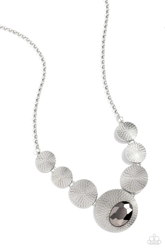 Paparazzi Necklace ~ EDGY or Not - Silver