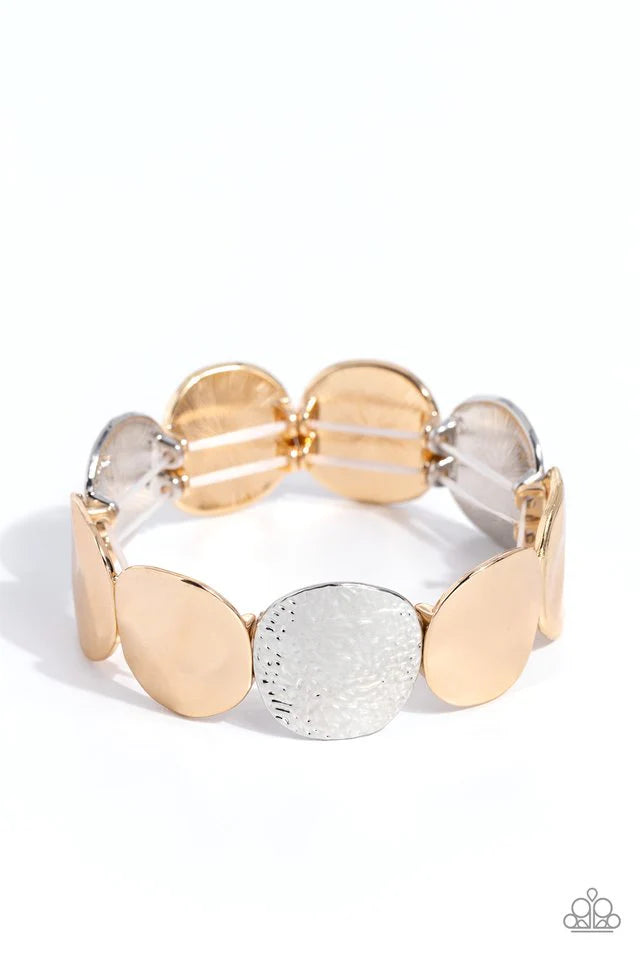 Paparazzi Bracelet ~ Rippling Record - Multi
