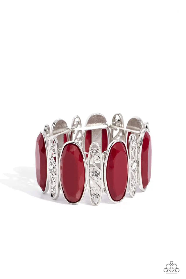 Paparazzi Bracelet ~ Saturated Sparkle - Red