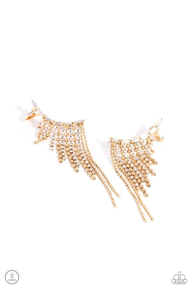 Paparazzi Earring ~ Tapered Tease - Gold