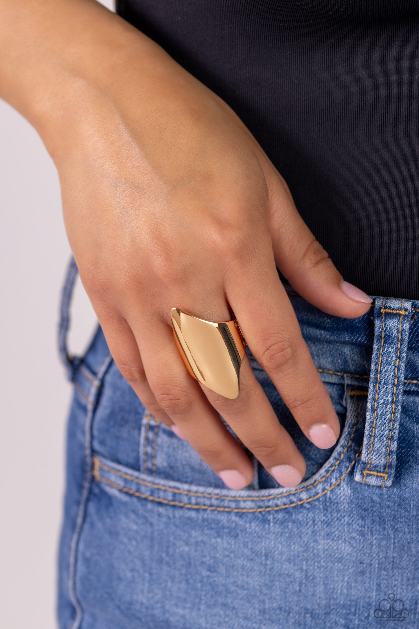 Paparazzi Ring Pointed Palm Desert - Gold